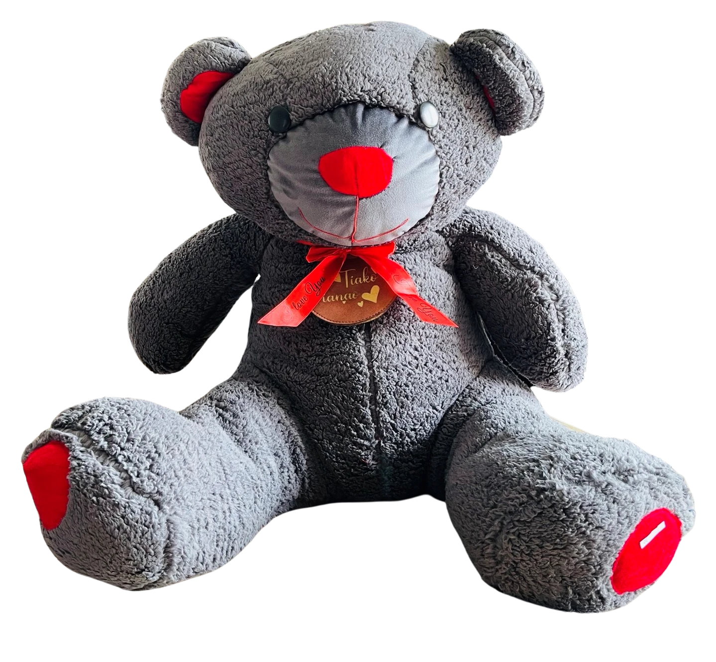 Ours en peluche avec collier en cuir à graver